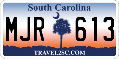 SC license plate MJR613