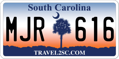 SC license plate MJR616