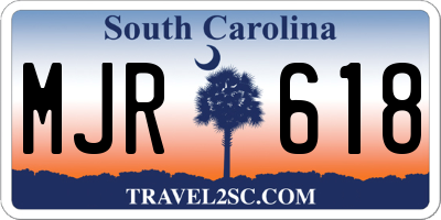 SC license plate MJR618