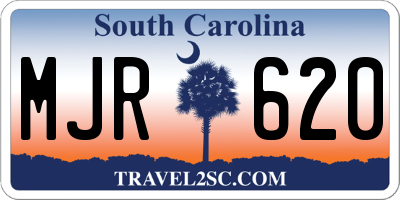 SC license plate MJR620