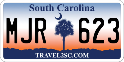 SC license plate MJR623