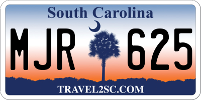 SC license plate MJR625