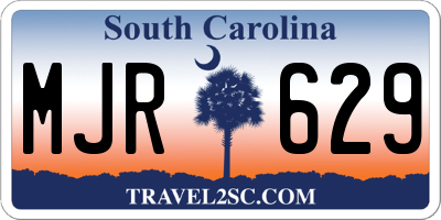 SC license plate MJR629