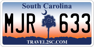 SC license plate MJR633