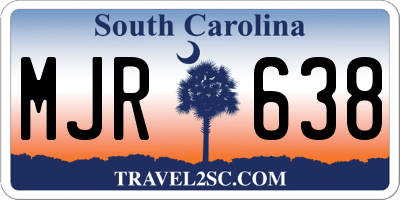 SC license plate MJR638
