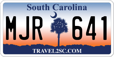 SC license plate MJR641