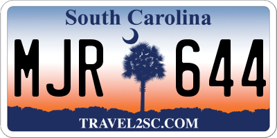 SC license plate MJR644