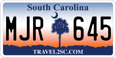 SC license plate MJR645