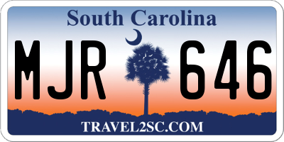 SC license plate MJR646