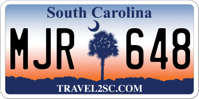 SC license plate MJR648