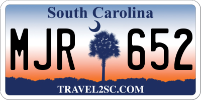 SC license plate MJR652