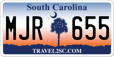 SC license plate MJR655