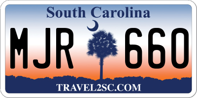 SC license plate MJR660