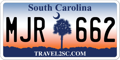 SC license plate MJR662
