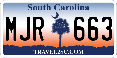 SC license plate MJR663