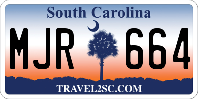 SC license plate MJR664