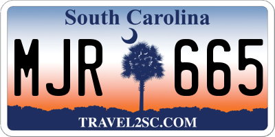 SC license plate MJR665