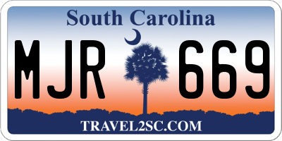 SC license plate MJR669