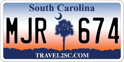 SC license plate MJR674