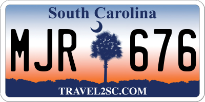 SC license plate MJR676