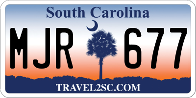 SC license plate MJR677