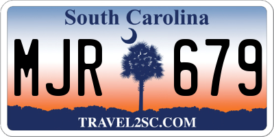SC license plate MJR679