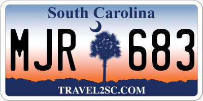 SC license plate MJR683