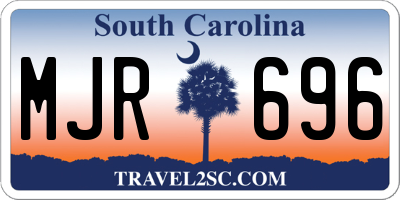 SC license plate MJR696