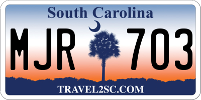 SC license plate MJR703