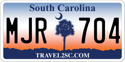 SC license plate MJR704