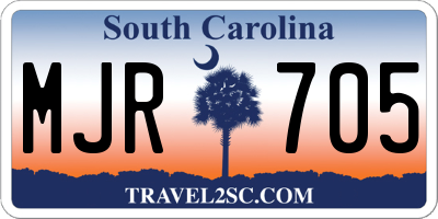 SC license plate MJR705