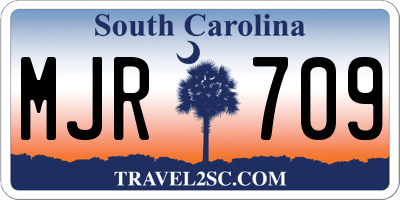 SC license plate MJR709