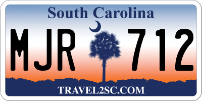 SC license plate MJR712