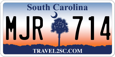 SC license plate MJR714