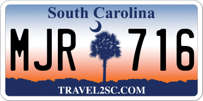 SC license plate MJR716