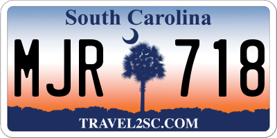 SC license plate MJR718