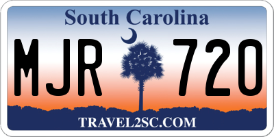SC license plate MJR720