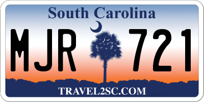 SC license plate MJR721
