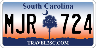 SC license plate MJR724