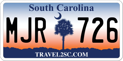SC license plate MJR726