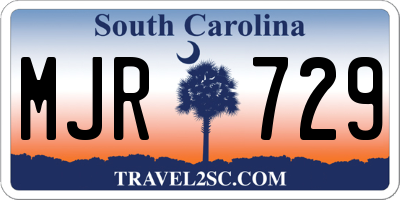 SC license plate MJR729