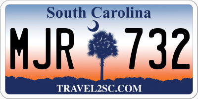 SC license plate MJR732
