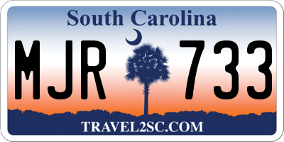 SC license plate MJR733