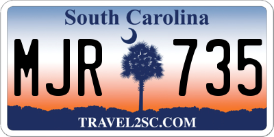 SC license plate MJR735