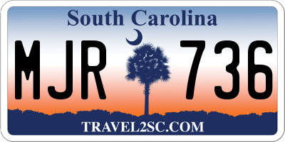 SC license plate MJR736