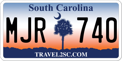 SC license plate MJR740
