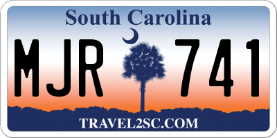 SC license plate MJR741