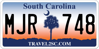 SC license plate MJR748
