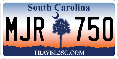 SC license plate MJR750