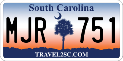 SC license plate MJR751